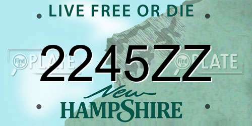 2245ZZ New Hampshire License Plate