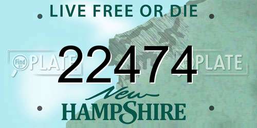 22474 New Hampshire License Plate