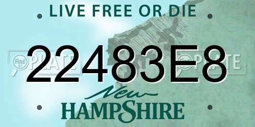 22483E8 New Hampshire License Plate