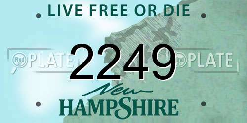 2249 New Hampshire License Plate