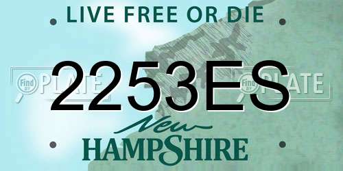 2253ES New Hampshire License Plate