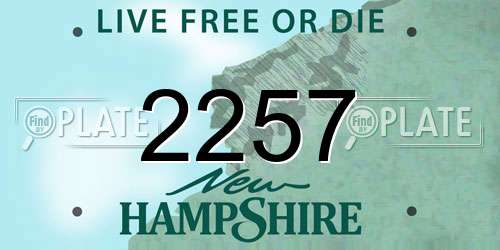 2257 New Hampshire License Plate