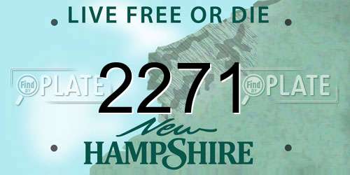 2271 New Hampshire License Plate