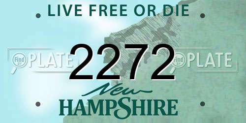 2272 New Hampshire License Plate