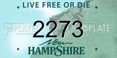 2273 New Hampshire License Plate