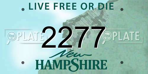 2277 New Hampshire License Plate