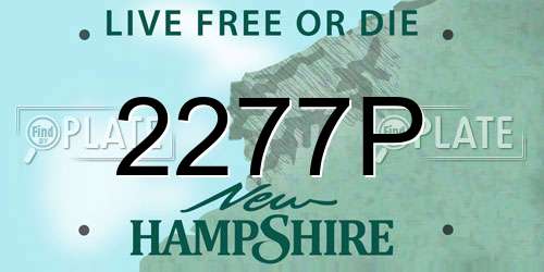 2277P New Hampshire License Plate