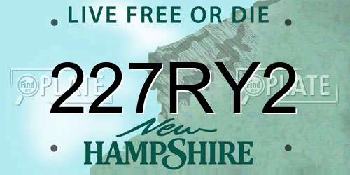 227RY2 New Hampshire License Plate