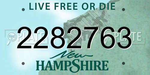 2282763 New Hampshire License Plate
