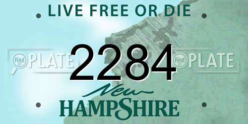 2284 New Hampshire License Plate