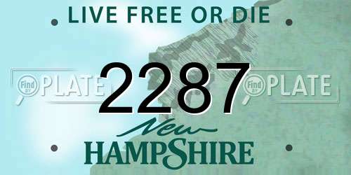 2287 New Hampshire License Plate