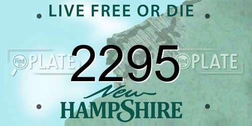 2295 New Hampshire License Plate