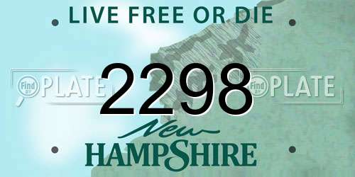 2298 New Hampshire License Plate