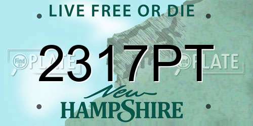 2317PT New Hampshire License Plate