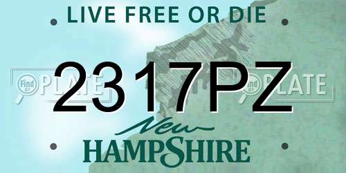 2317PZ New Hampshire License Plate