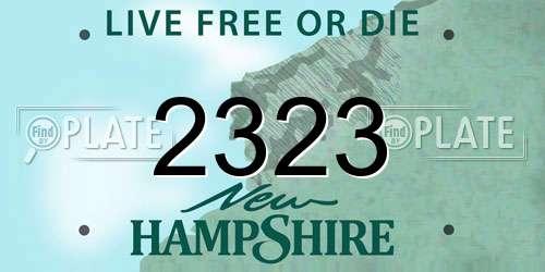 2323 New Hampshire License Plate