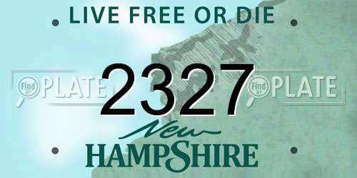 2327 New Hampshire License Plate