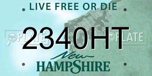 2340HT New Hampshire License Plate