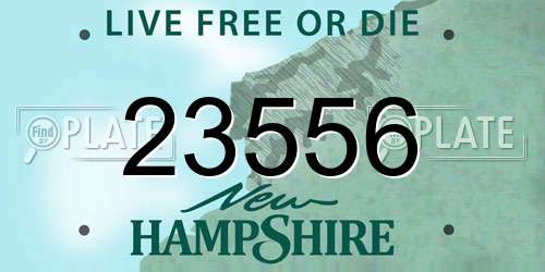 23556 New Hampshire License Plate