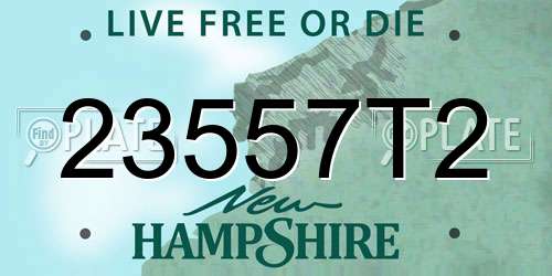 23557T2 New Hampshire License Plate