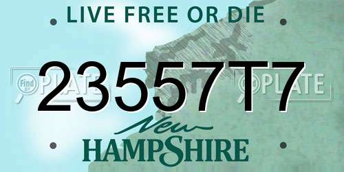 23557T7 New Hampshire License Plate
