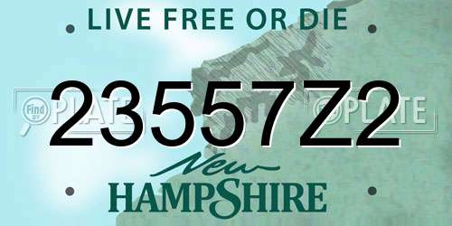 23557Z2 New Hampshire License Plate