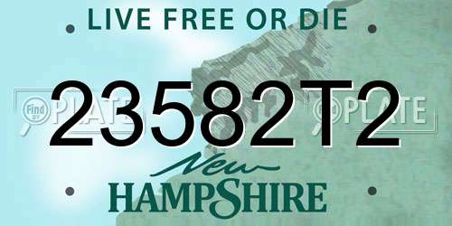 23582T2 New Hampshire License Plate