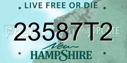 23587T2 New Hampshire License Plate