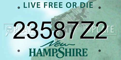 23587Z2 New Hampshire License Plate
