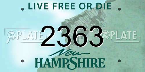 2363 New Hampshire License Plate