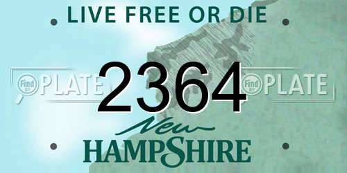 2364 New Hampshire License Plate