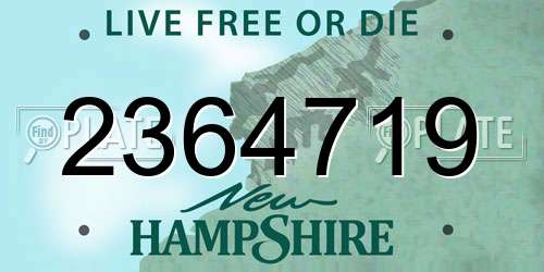 2364719 New Hampshire License Plate