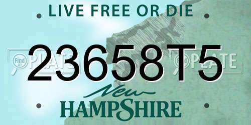 23658T5 New Hampshire License Plate