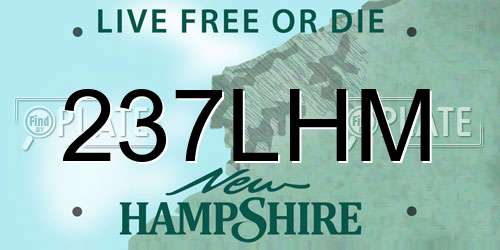 237LHM New Hampshire License Plate