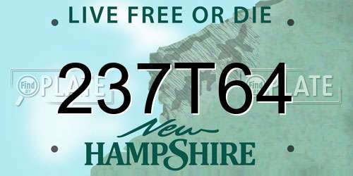 237T64 New Hampshire License Plate