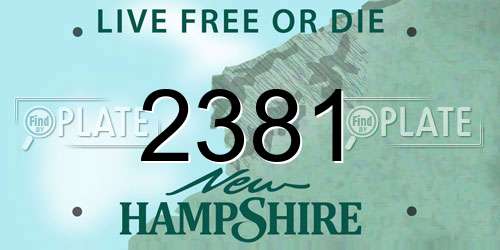 2381 New Hampshire License Plate