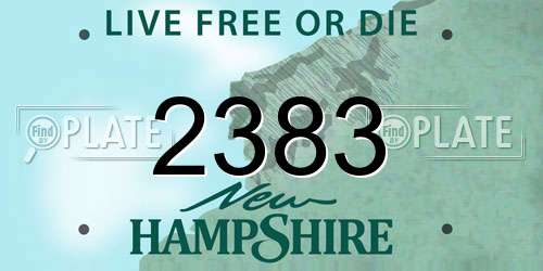 2383 New Hampshire License Plate