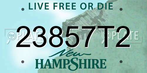 23857T2 New Hampshire License Plate
