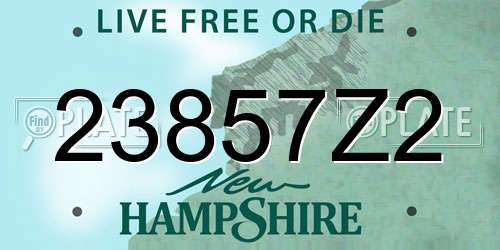 23857Z2 New Hampshire License Plate