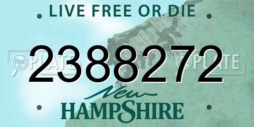 2388272 New Hampshire License Plate