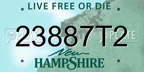 23887T2 New Hampshire License Plate