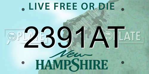 2391AT New Hampshire License Plate