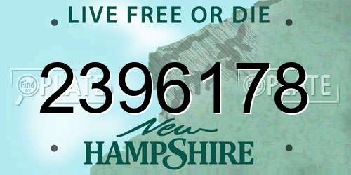 2396178 New Hampshire License Plate