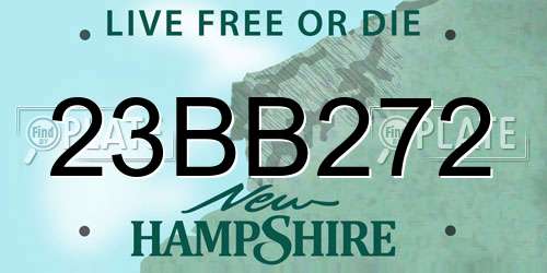 23BB272 New Hampshire License Plate