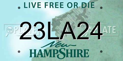 23LA24 New Hampshire License Plate