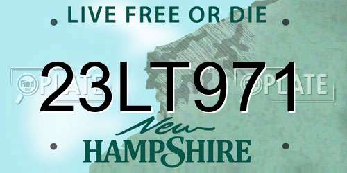 23LT971 New Hampshire License Plate