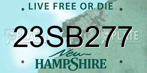 23SB277 New Hampshire License Plate