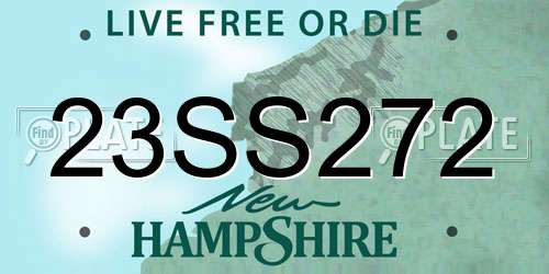 23SS272 New Hampshire License Plate