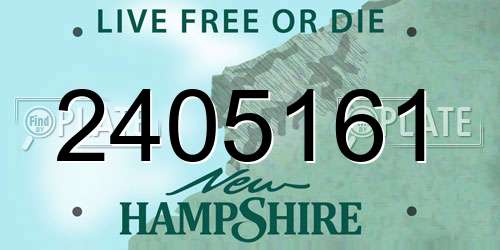 2405161 New Hampshire License Plate