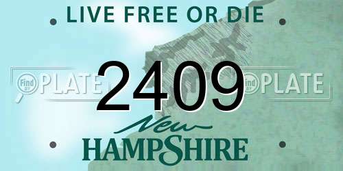 2409 New Hampshire License Plate